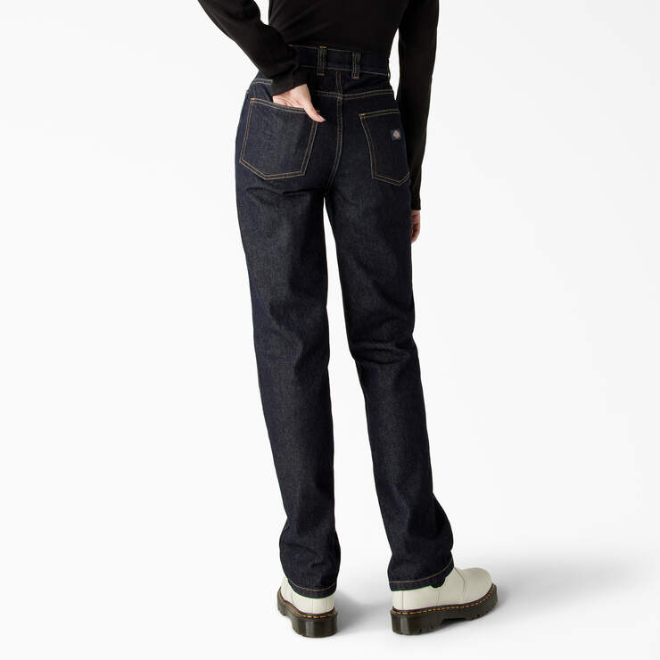 Women’s Houston Regular Fit Jeans - Rinsed Indigo Blue (RNB) image number 2