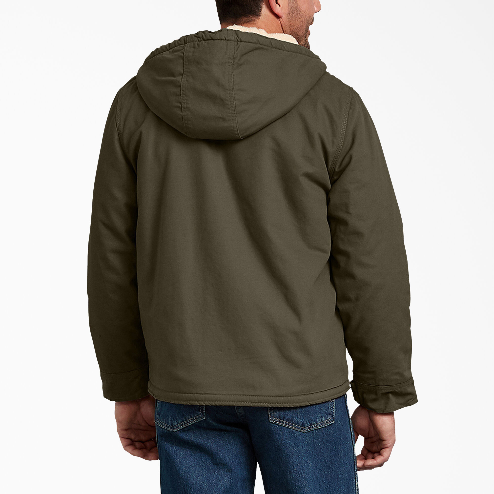 sherpa lined hooded jacket