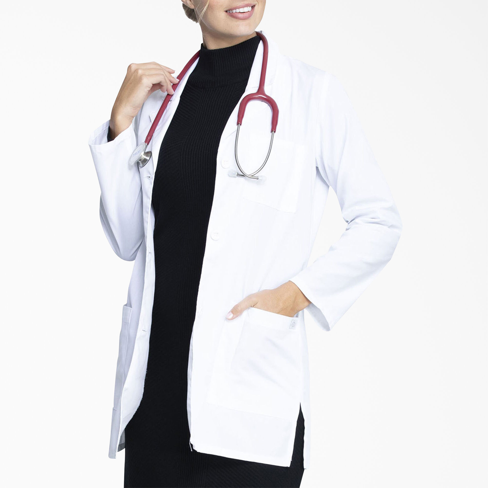 Women's EDS Signature Lab Coat , White XS | Womens Scrubs | Dickies