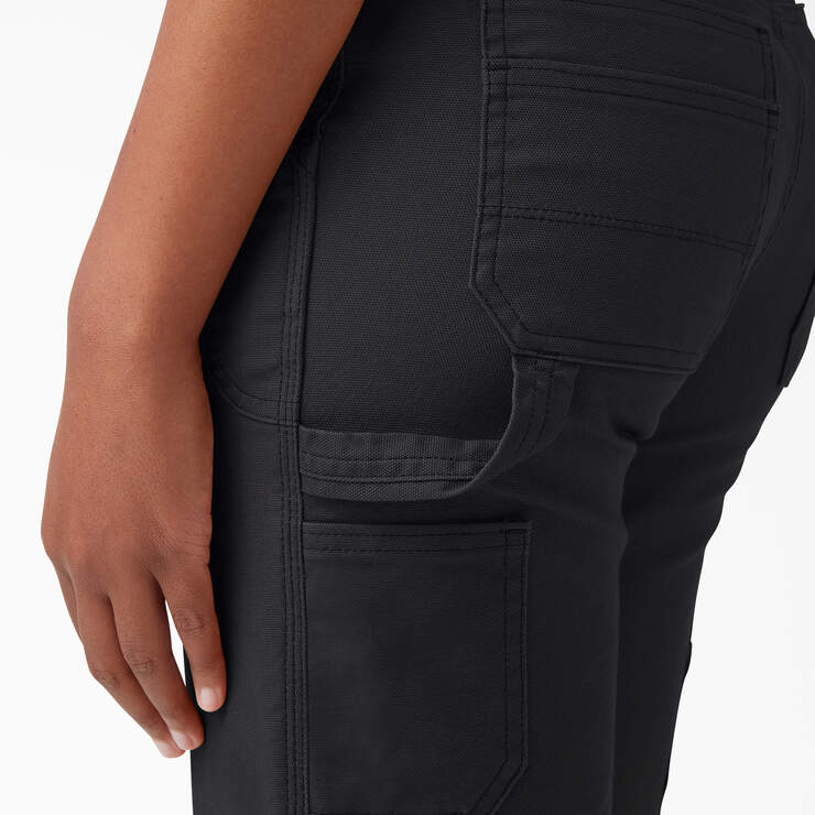 Women's FLEX DuraTech Straight Fit Shorts, 9" - Black (BKX) image number 6