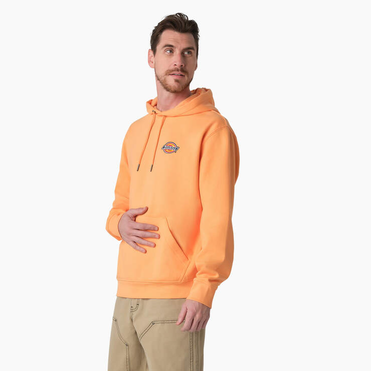 Fleece Embroidered Chest Logo Hoodie - Papaya Smoothie (MO2) image number 3