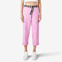 Women's Relaxed Fit Cropped Cargo Pants - Wild Rose (WR2)