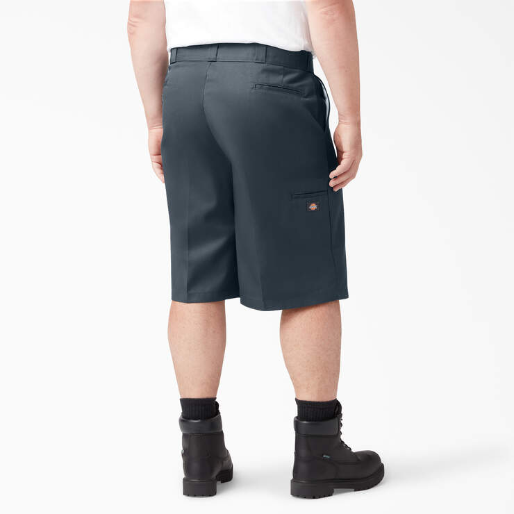Loose Fit Flat Front Work Shorts, 13" - Diesel Gray (YG) image number 5