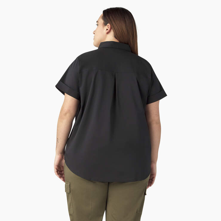 Women’s Plus Button-Up Shirt - Black (BK) image number 2