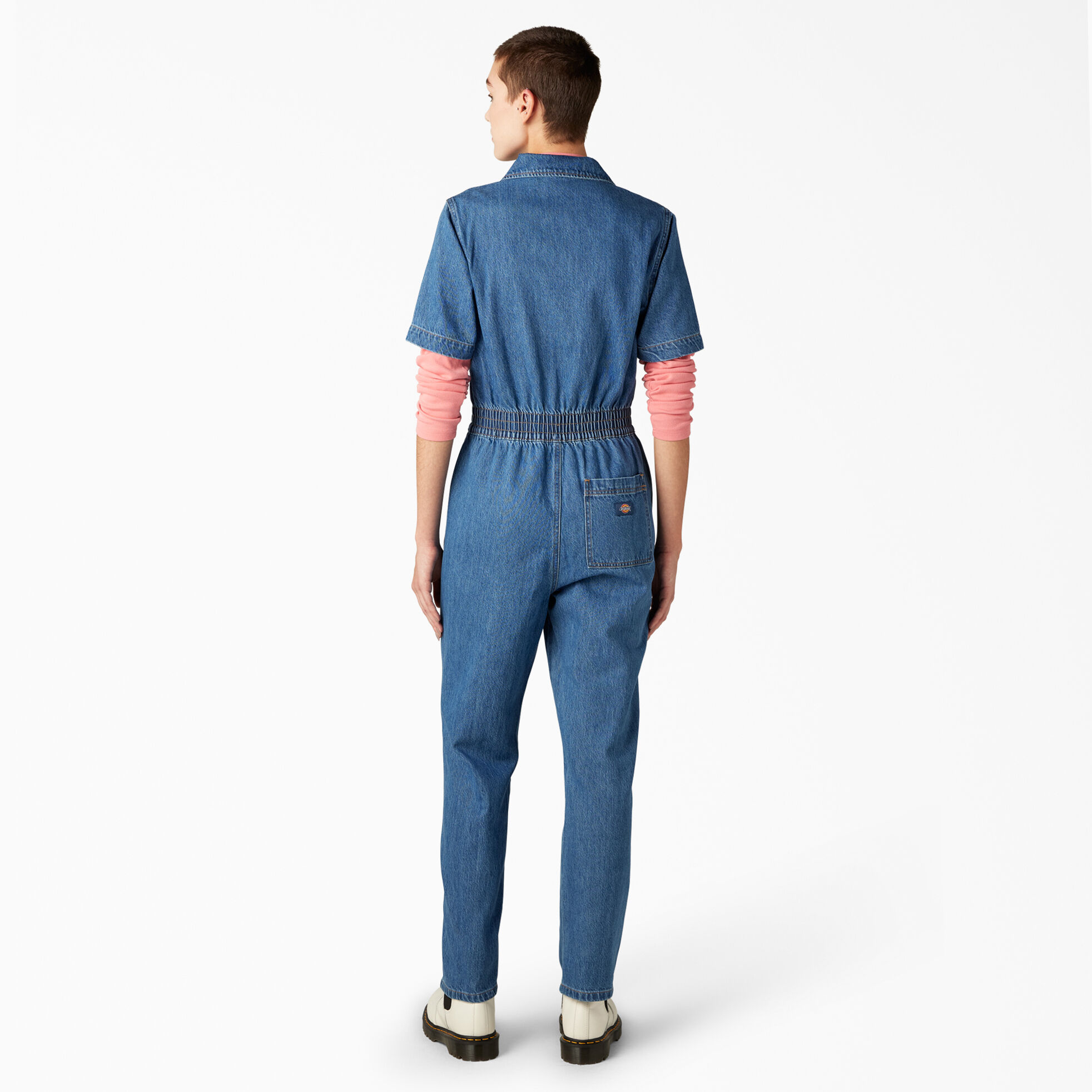 Blue top jean coveralls