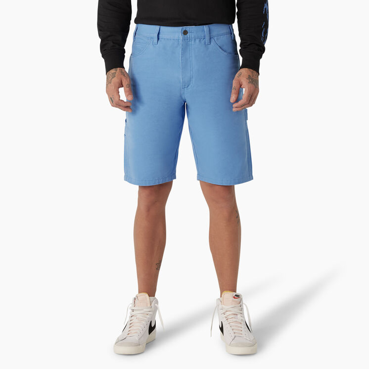 Stonewashed Duck Carpenter Shorts, 11&quot; - Stonewashed Azure Blue &#40;SWZ&#41;
