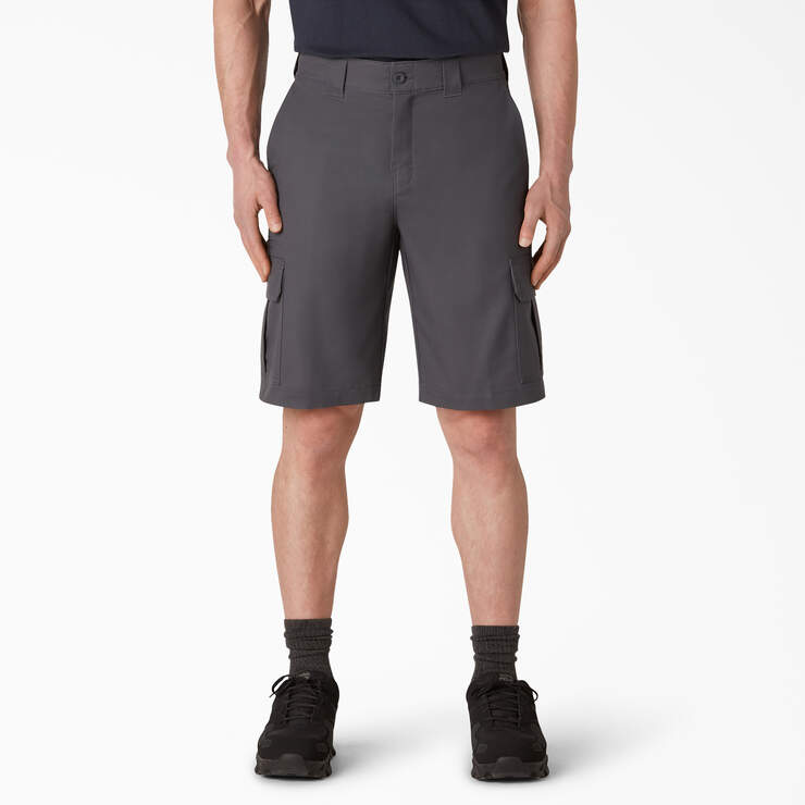 FLEX Cooling Active Waist Regular Fit Cargo Shorts, 11" - Charcoal Gray (CH) image number 1