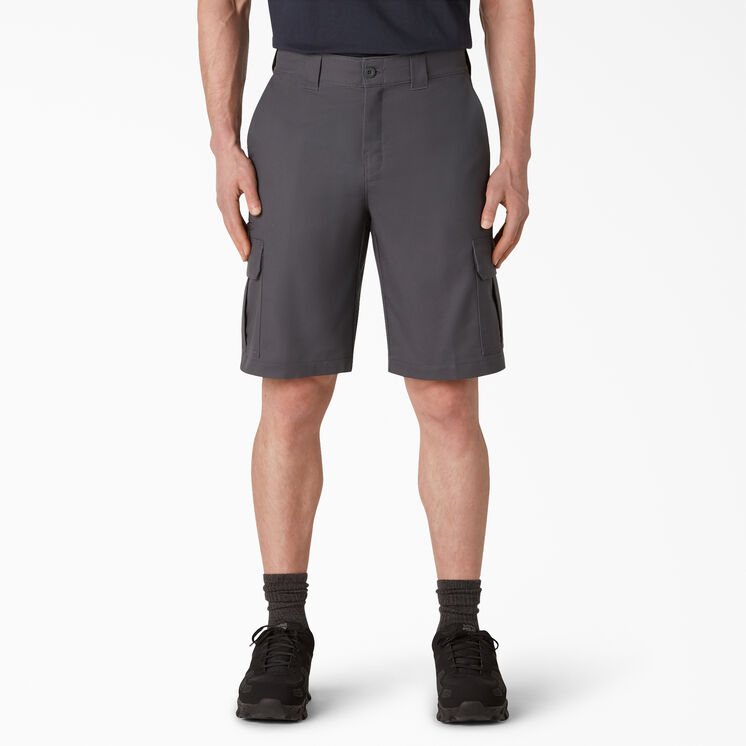 FLEX Cooling Active Waist Regular Fit Cargo Shorts, 11&quot; - Charcoal Gray &#40;CH&#41;