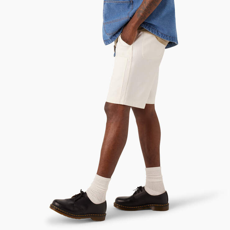 Regular Fit Duck Canvas Chap Shorts, 10" - Stonewashed Cloud (S2C) image number 3