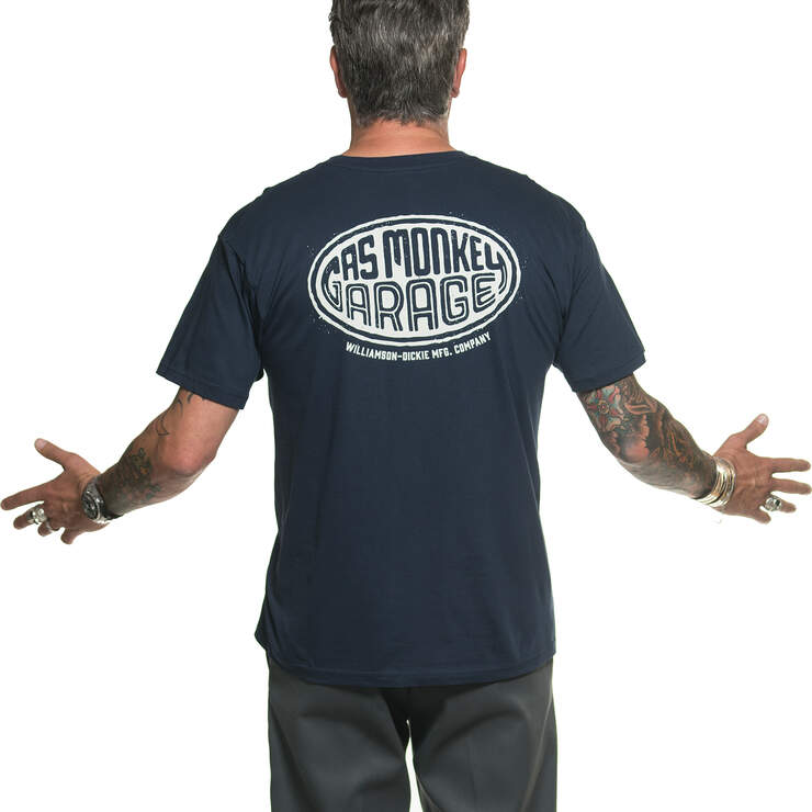 Gas Monkey® Oval Graphic T-Shirt - Navy Blue (NVY) image number 2