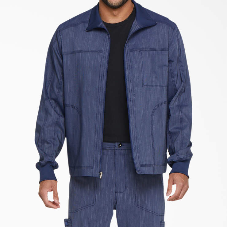 Men's Advance Two-Tone Twist Scrub Jacket - Navy Blue (NVY) image number 1