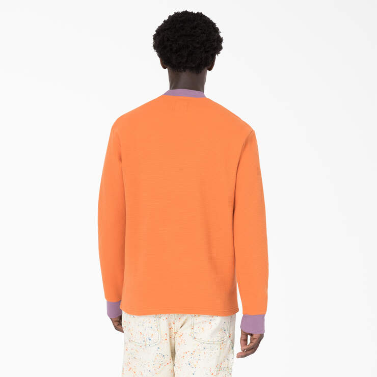 Brain Dead Embroidered Waffle Knit Sweater - Burnt Orange (TO1) image number 4