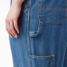 Women&#39;s Plus Relaxed Fit Straight Leg Bib Overalls - Stonewashed Medium Blue &#40;MSB&#41;