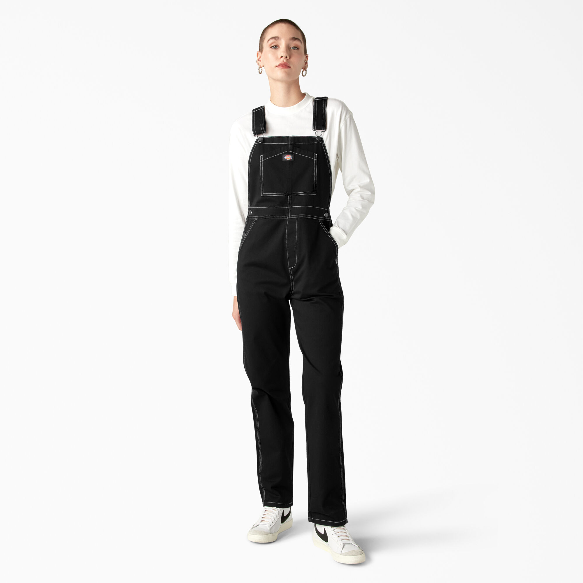 Ladies black overalls store