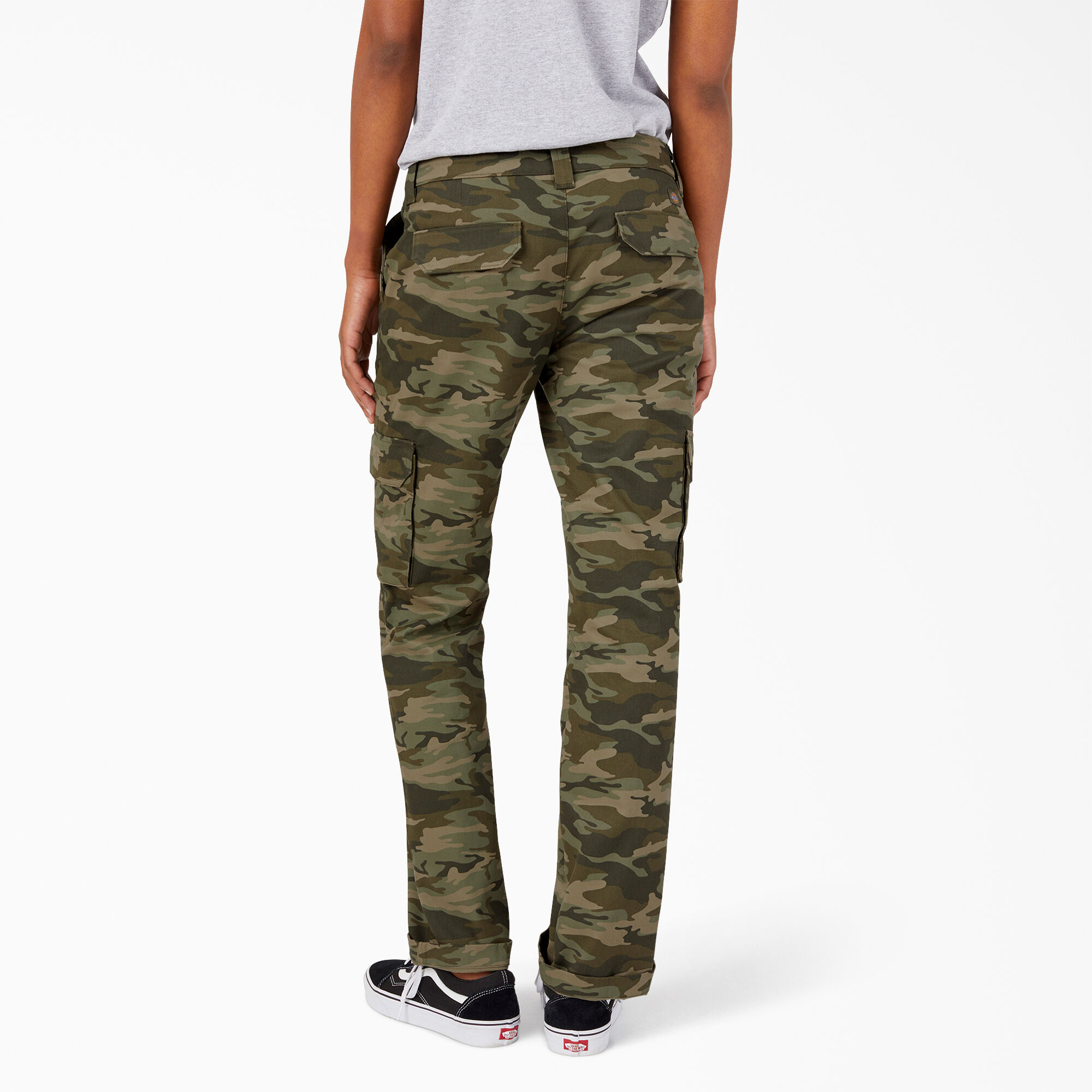 stretch camo cargo pants
