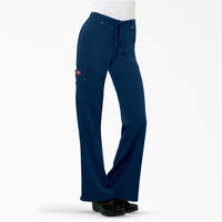 Women's Xtreme Stretch Flare Leg Cargo Scrub Pants - Navy Blue (NVY)