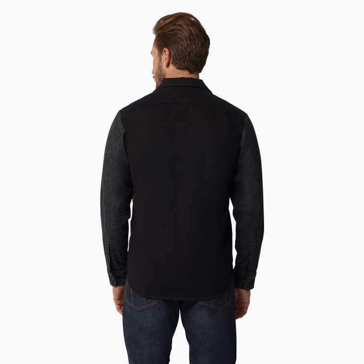 Dickies 1922 Long Sleeve Shirt - Rinsed Black (RBK) image number 2