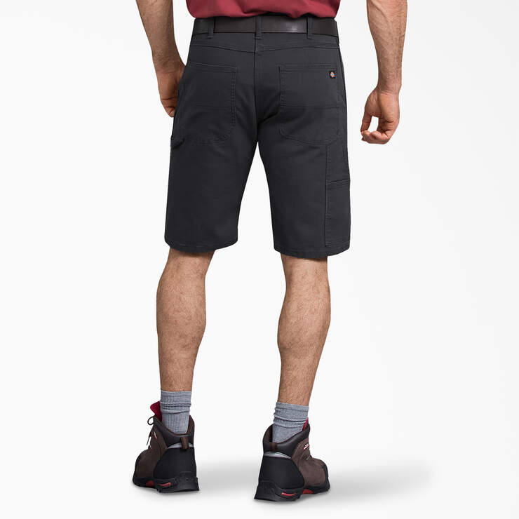 FLEX Regular Fit Duck Carpenter Shorts, 11" - Stonewashed Black (SBK) image number 2