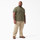 Heavyweight Heathered Short Sleeve Pocket T-Shirt - Military Green Heather &#40;MLD&#41;