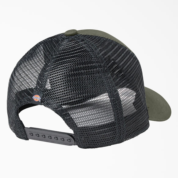 Workwear Patch Canvas Trucker Cap - Moss Green &#40;MS&#41;