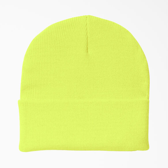 Cuffed Knit Beanie - Neon Yellow &#40;ZEW&#41;