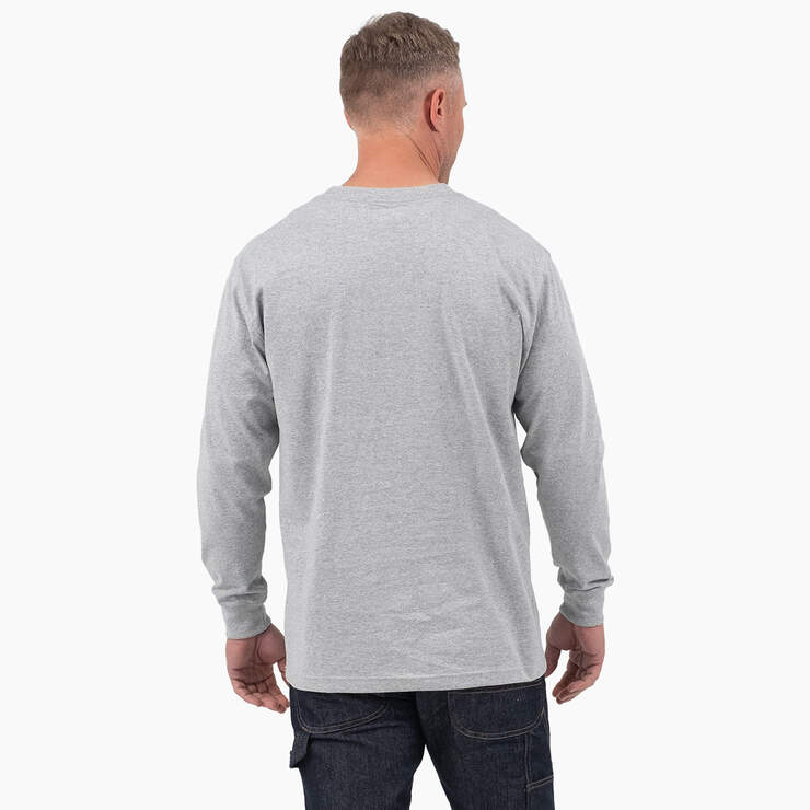 Tri-Color Logo Graphic Long Sleeve T-Shirt - Heather Gray (HG) image number 2