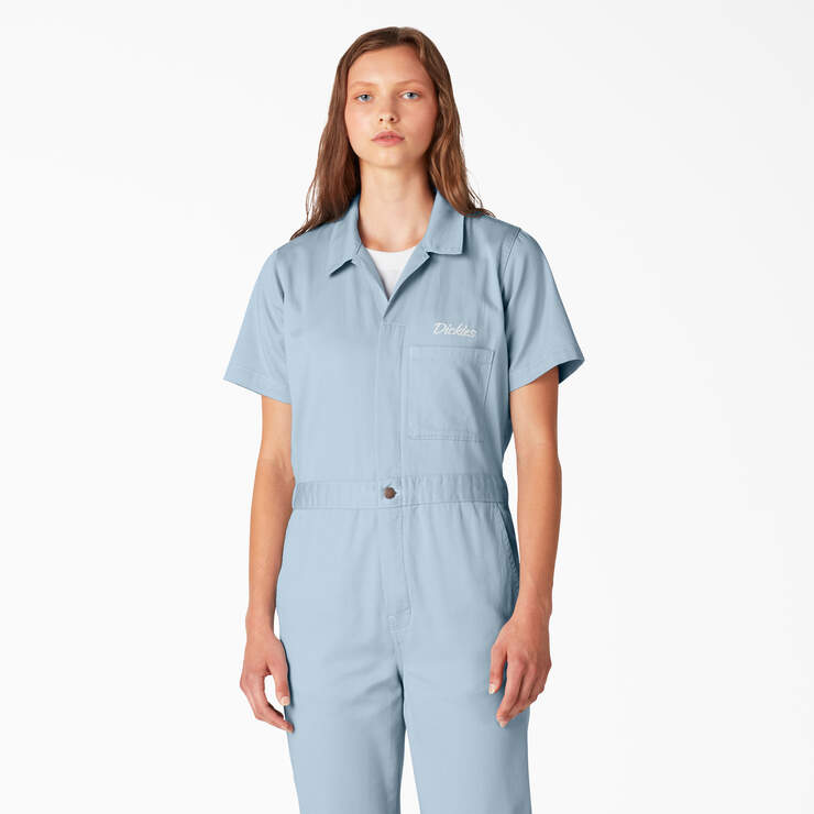 Women's Reworked Cropped Coveralls - Stonewashed Fog Blue (SGF) image number 4