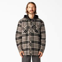 Flannel Hooded Shirt Jacket - Slate Graphite Plaid (SGP)