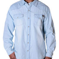 Long Sleeve Western Denim Shirt - Light Blue (LB)