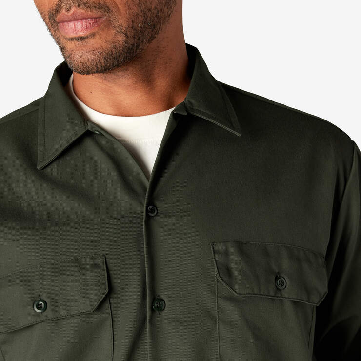 Long Sleeve Work Shirt - Olive Green (OG) image number 12