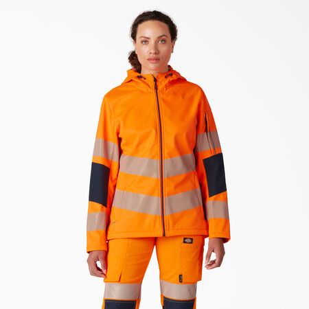 Women&#39;s Hi Vis Performance Softshell Jacket - Orange &#40;OR&#41;