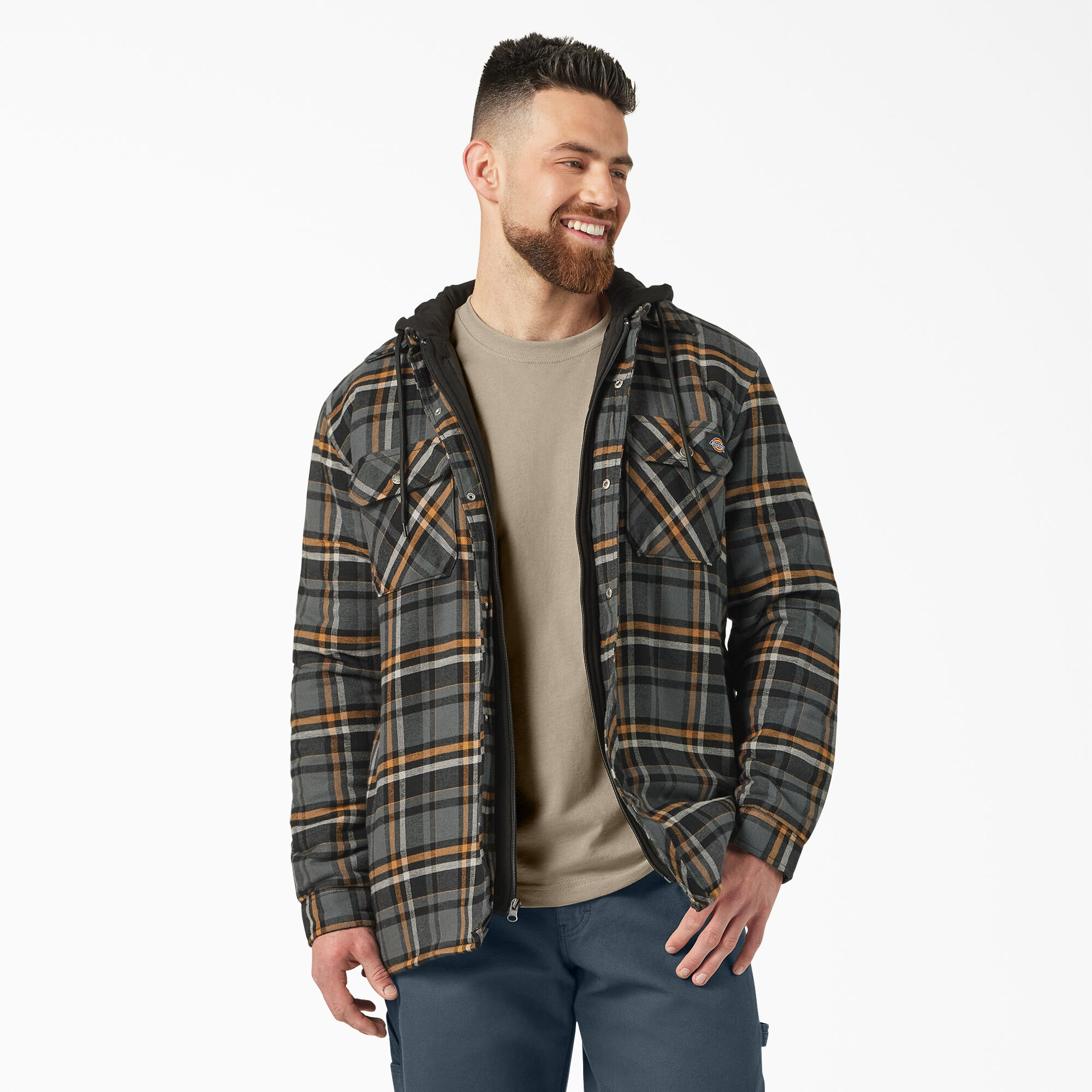 KIXI】☆(UNISEX) Big over hood check shirt (KIXI/シャツ