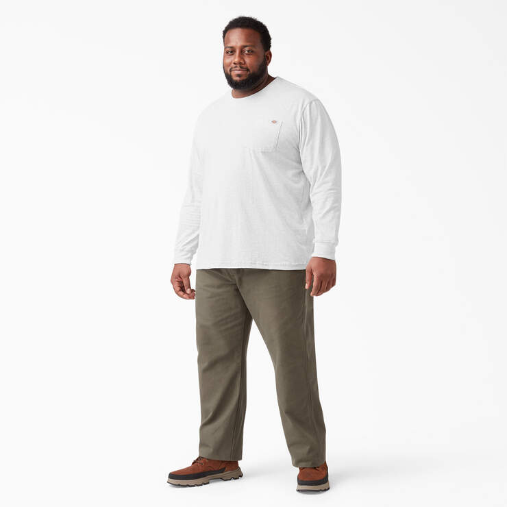 Heavyweight Long Sleeve Pocket T-Shirt - Ash Gray (AG) image number 8
