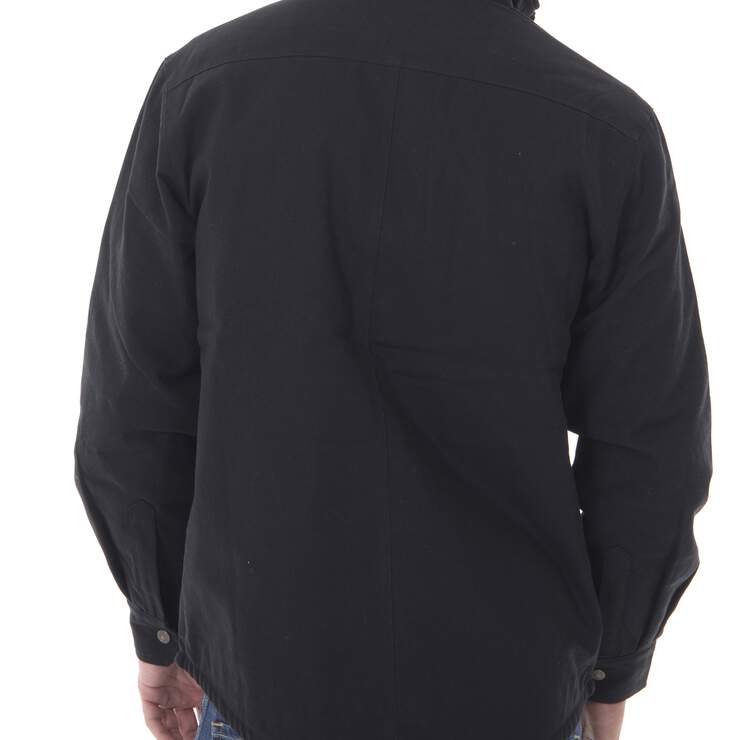 Men's Long Sleeve Quilted Shirt Jacket - Black (BLK) image number 2