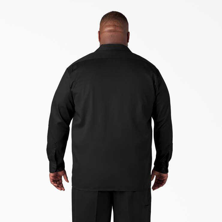 Long Sleeve Work Shirt - Black (BK) image number 6