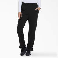 Women's EDS Essentials Tapered Leg Cargo Scrub Pants - Black (BLK)