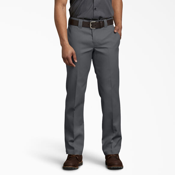 FLEX Slim Fit Straight Leg Work Pants Charcoal Gray | Dickies