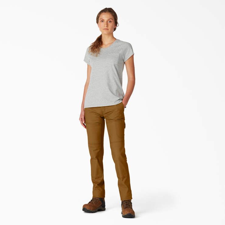 Women's FLEX DuraTech Straight Fit Pants - Brown Duck (BD) image number 4