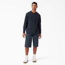 Heavyweight Long Sleeve Henley T-Shirt - Dark Navy &#40;DN&#41;