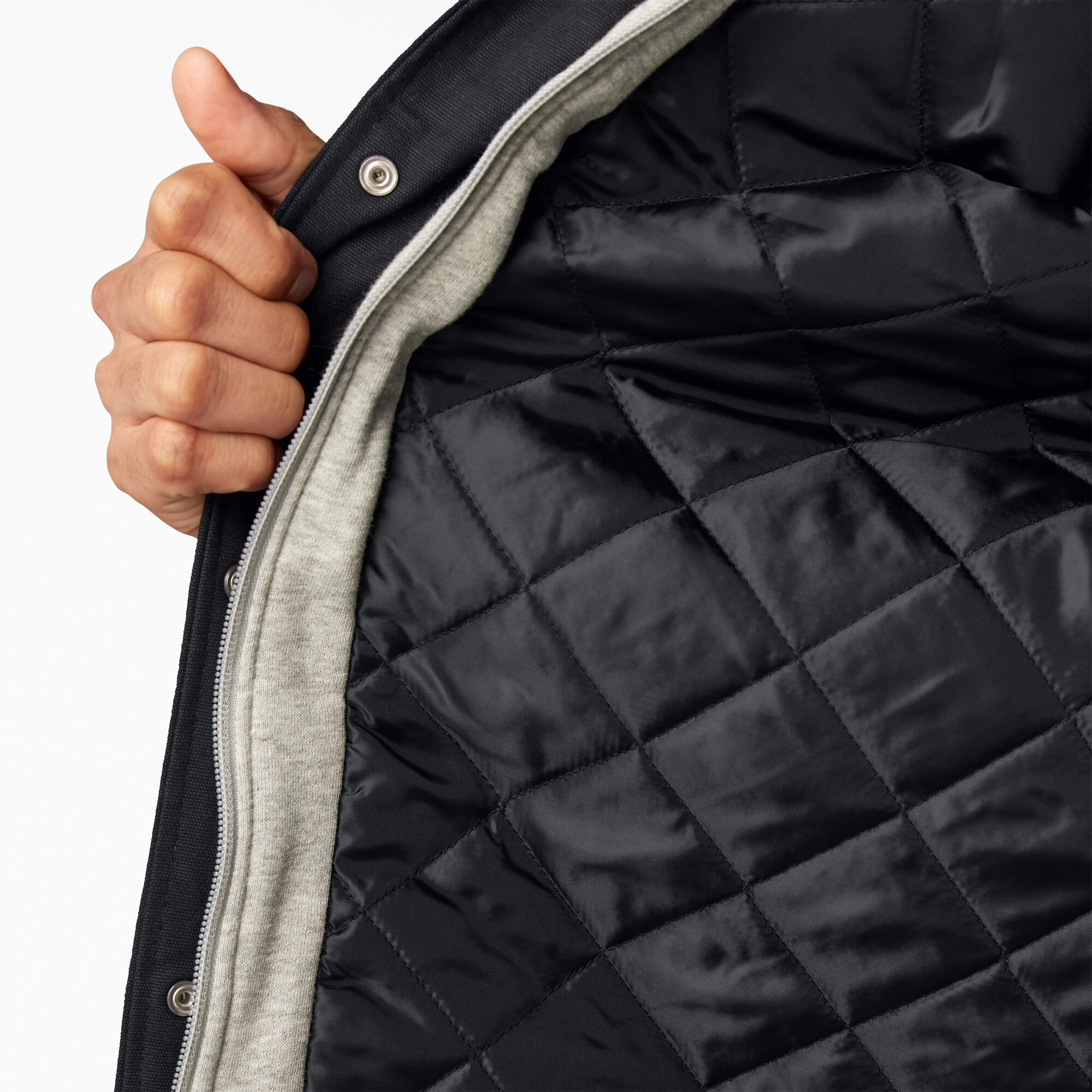 Relaxed fit icon hooded duck quilted shirt jacket outlet