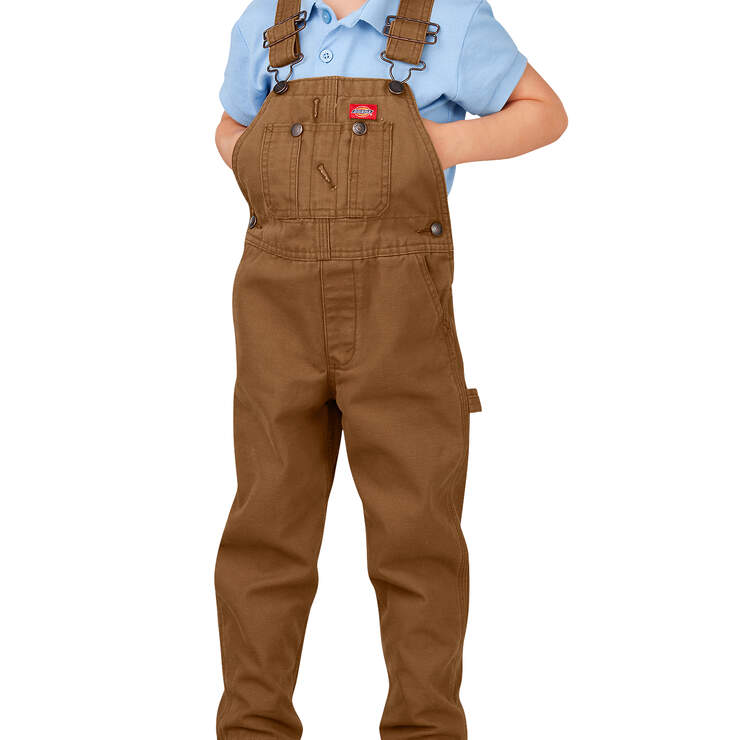 Toddler Duck Bib Overalls - Rinsed Brown Duck (RBD) image number 1