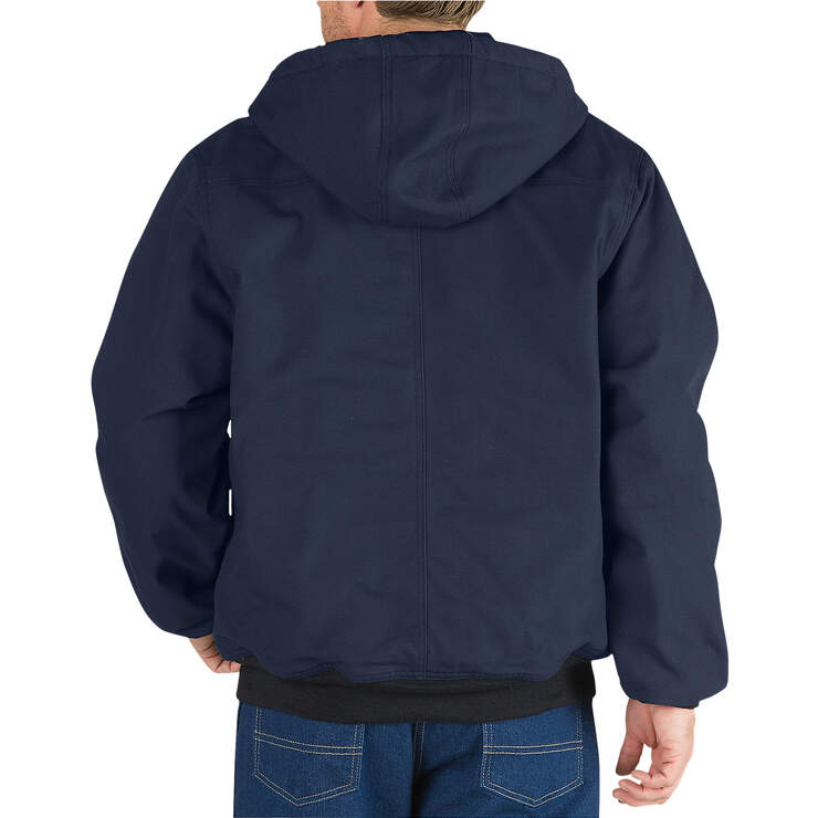 Flame-Resistant Insulated Duck Jacket with Hood - Navy Blue (NV) image number 2