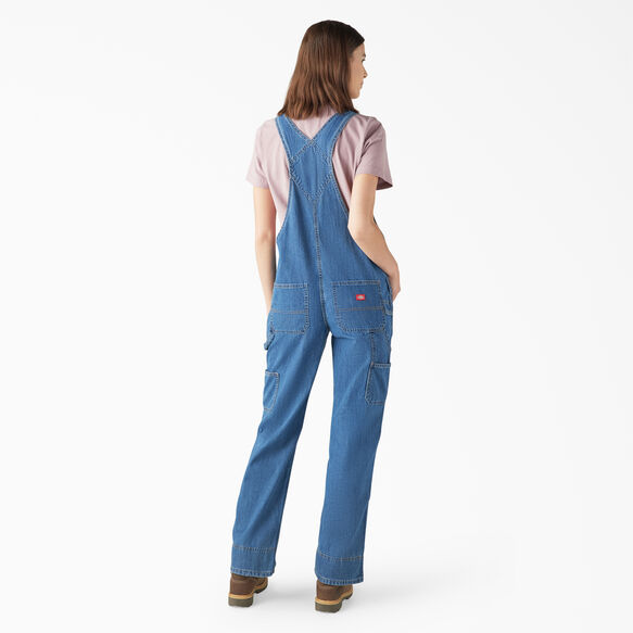 Women&#39;s Relaxed Fit Bib Overalls - Stonewashed Medium Blue &#40;MSB&#41;