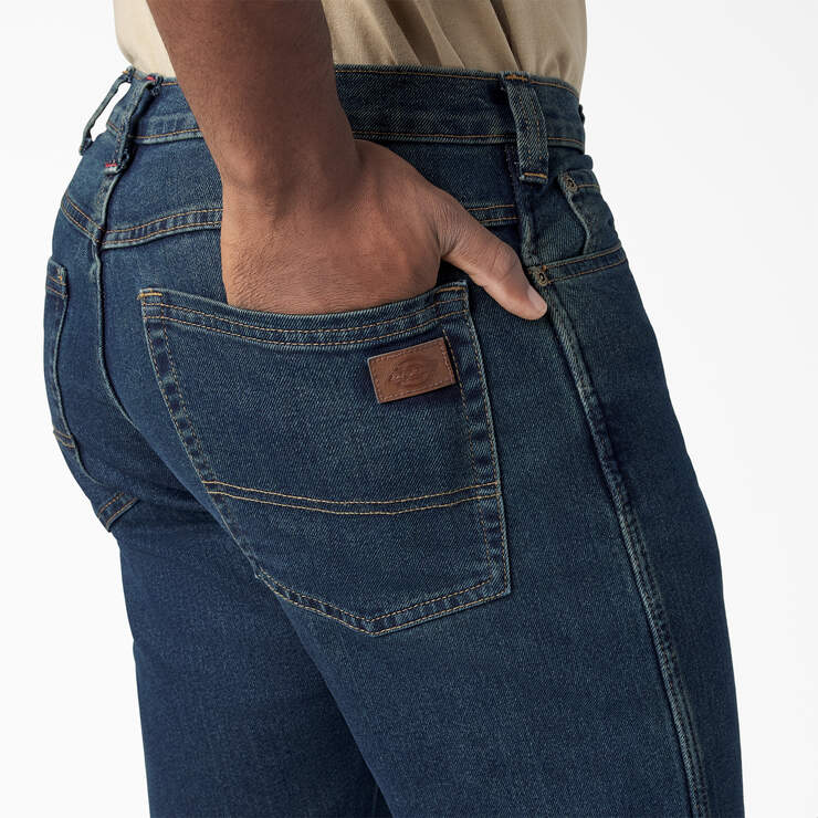FLEX Regular Fit 5-Pocket Jeans - Dark Denim Wash (DWI) image number 7