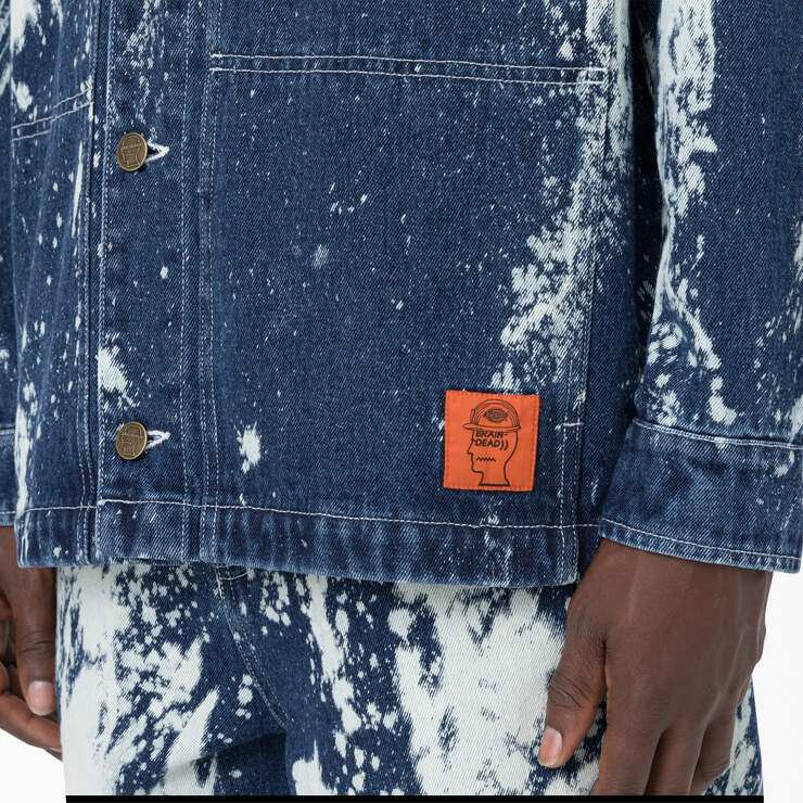 Brain Dead Bleached Denim Jacket - Bleached Indigo Blue (BNB) image number 8