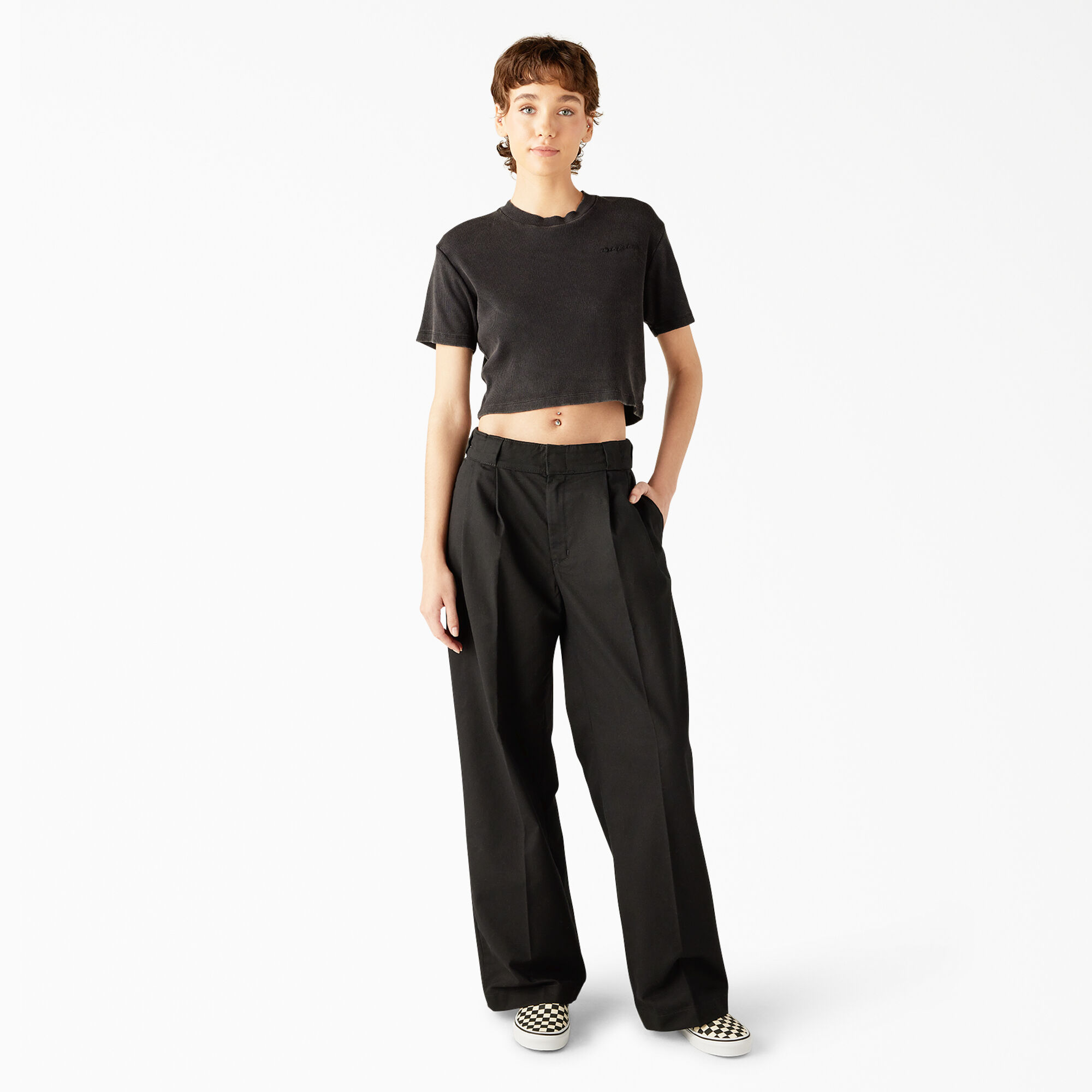 売れ筋商品|||ディッキーズ カットソー トップス レディース Plentywood T-Shirt - Women's Ultimate Gray Women's Plentywood Cropped T-Shirt - Dickies US
