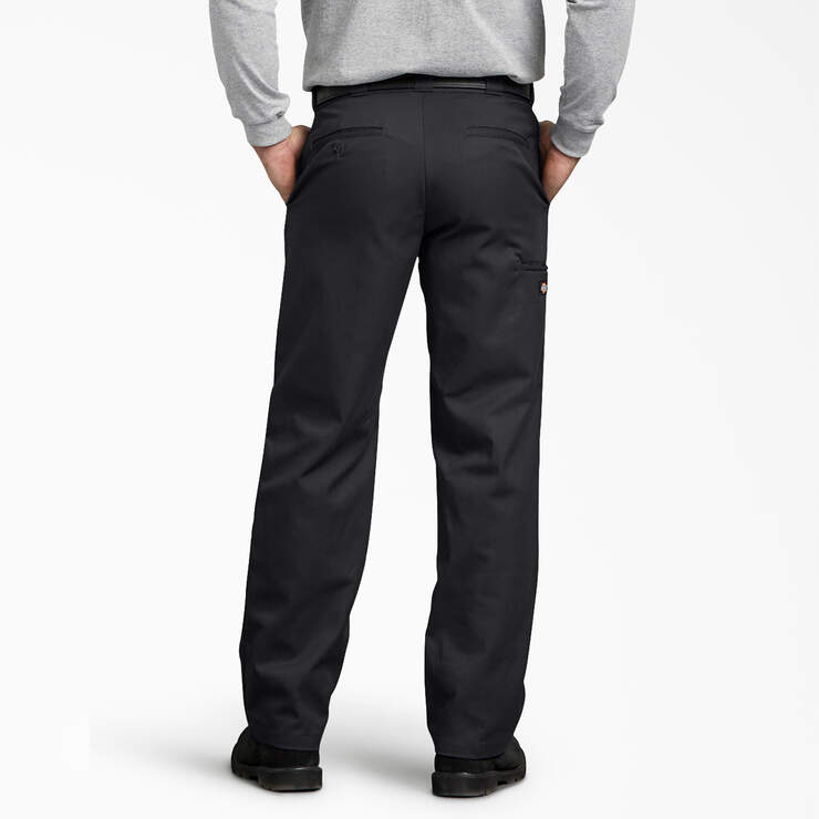 Dickies. Relaxed Fit Double Knee Flex Twill Pants. Black.