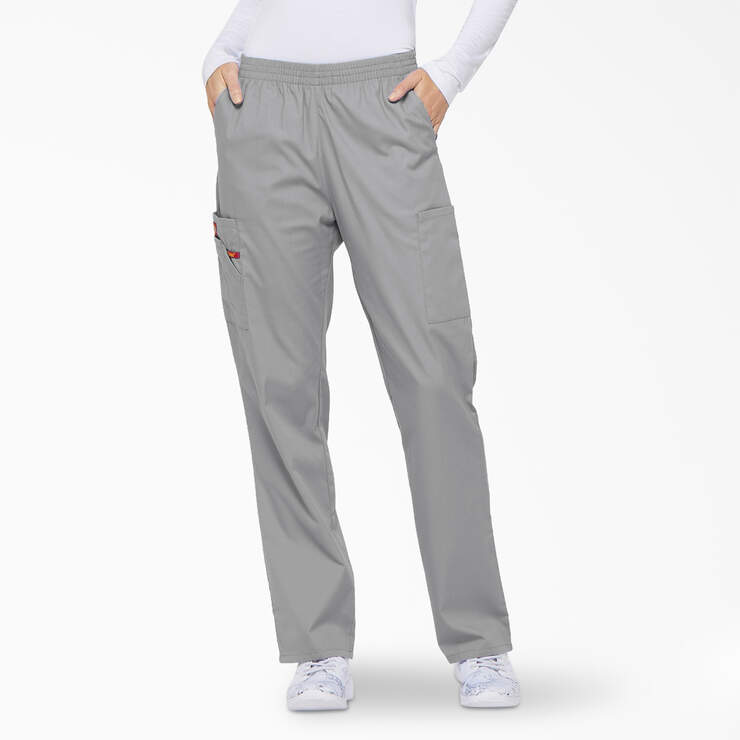 Women's EDS Signature Cargo Scrub Pants - Gray (GY) image number 1