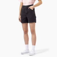 Women's Regular Fit Duck Shorts, 5" - Stonewashed Black (SBK)