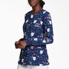 Women&#39;s EDS Essentials Print Snap-Front Scrub Jacket - Flossed in Space &#40;FDW&#41;